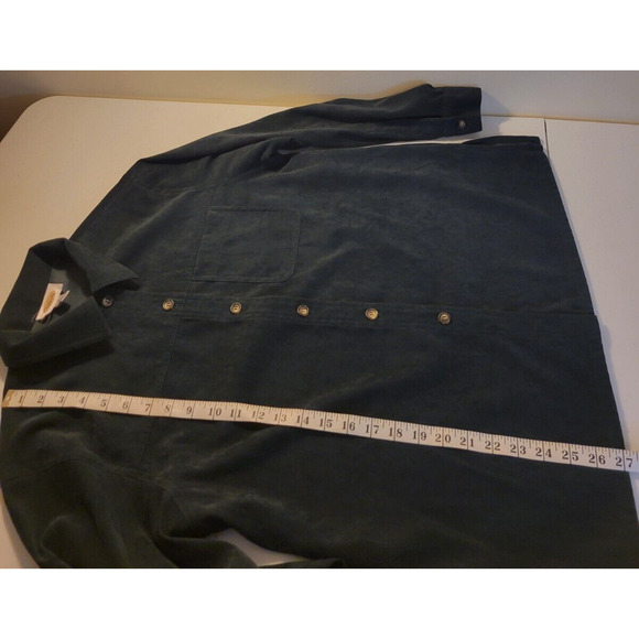 Talbots 2 Piece Suit Green Velvet Button Down Shirt & Dress Women's 6 Petite - Picture 5 of 15